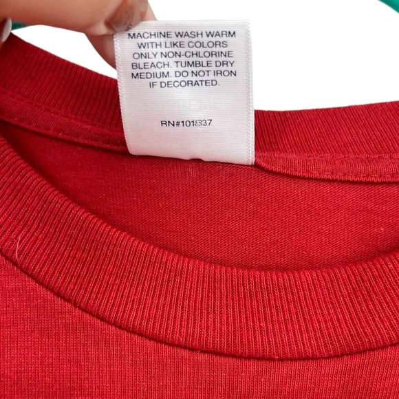 Supreme Blank Red Long Sleeve Cotton Tee Shirt Size Large - Picture 9 of 9